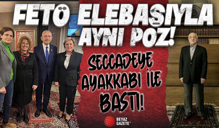 Kılıçdaroğlu'nun seccadeye ayakkabıyla basarak poz vermesi akıllara FETÖ elebaşı Gülen'i getirdi