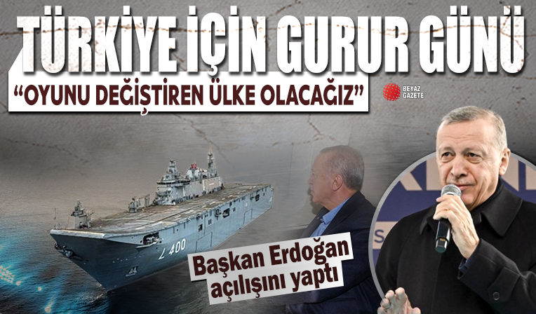 Türkiye’nin yüzen kalesi TCG Anadolu Gemisi hizmete girdi! Başkan Erdoğan açılışını yaptı