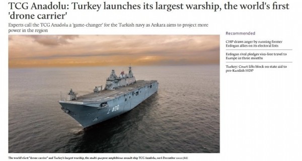 Türkiye yine manşetlerde! Dünya TCG Anadolu'yu böyle gördü: Ezber bozan gemi