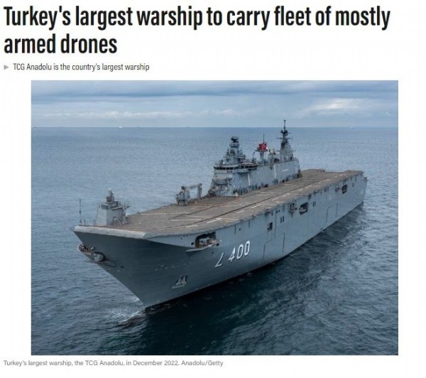 Türkiye yine manşetlerde! Dünya TCG Anadolu'yu böyle gördü: Ezber bozan gemi