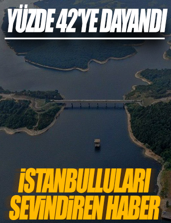 İstanbul'da baraj doluluk oranı yüzde 42'ye dayandı