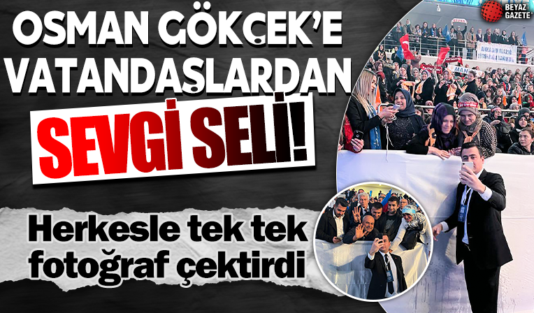 Osman Gökçek aday tanıtım toplantısında AK Partiye gönül verenlerle fotoğraf çektirdi