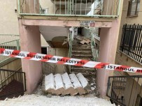 Avcilar'da Merdivenleri Çöken Bina Mühürlendi