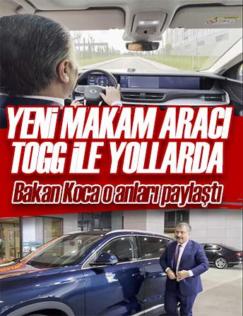 Bakan Koca yerli otomobil Togg ile sürüş gerçekleştirdi: 60 yıllık hayalimiz yollarda