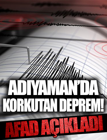 Adıyaman'da 4.3 büyüklüğünde deprem!