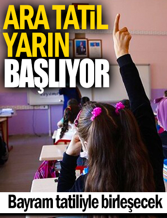 Okullarda ikinci dönem ara tatili yarın başlıyor