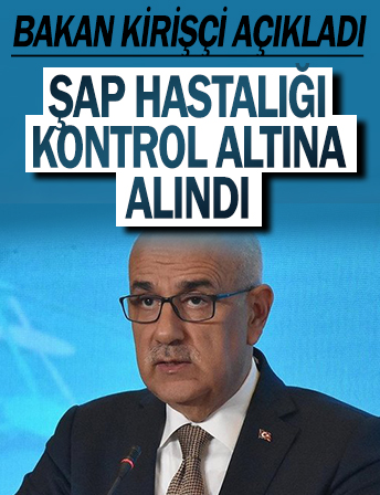 Bakan Kirişci: Hastalığın kontrol altına alındığını belirtmek isterim