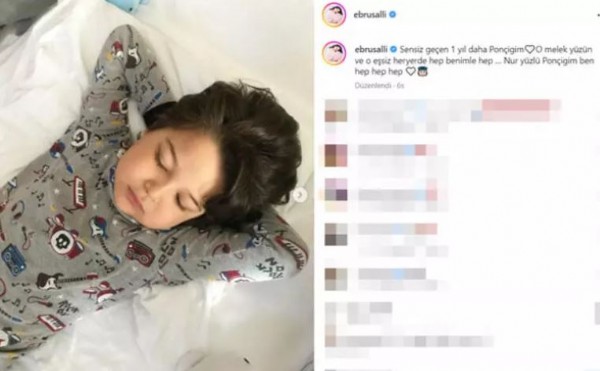 Ebru Şallı kaybettiği oğlunu andı