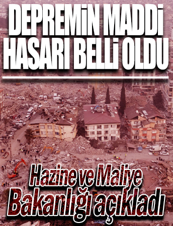Depremin maddi hasarı: 2 trilyon Türk Lirası