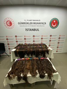 Sabiha Gökçen'de Valiz Içerisinde Kilolarca Insan Saçi Ele Geçirildi