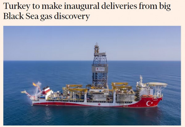 Financial Times: Türkiye, Karadeniz'de büyük doğalgaz keşfinde ilk teslimatı yapacak