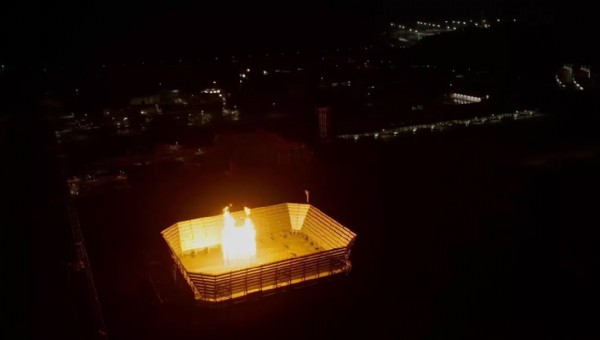 Karaya ulaşan Karadeniz gazının ilk alevleri geceyi aydınlattı