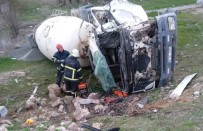 Kütahya'da Beton Mikseri Devrildi Açiklamasi 1 Yarali