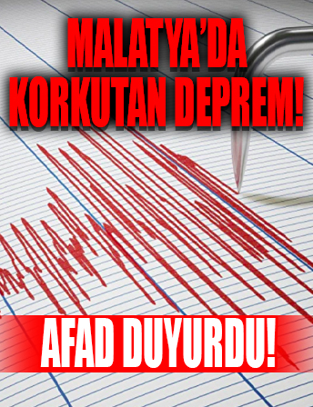 Malatya'da 3.9 büyüklüğünde deprem...
