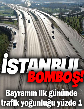 İstanbul'da trafik yoğunluğu yüzde 1
