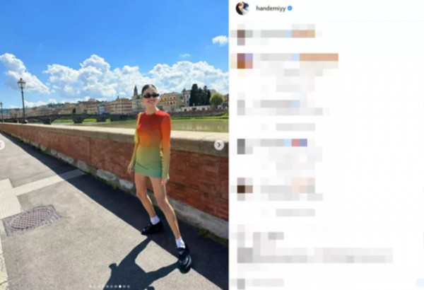 Hande Erçel, İtalya'dan paylaştı!