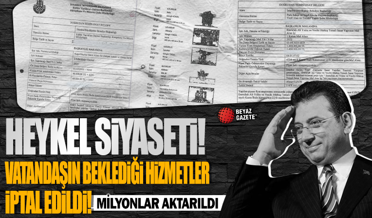 Vatandaşın beklediği hizmetler iptal edildi! İBB heykele ve madalyona 6 milyon 497 bin TL yatırdı