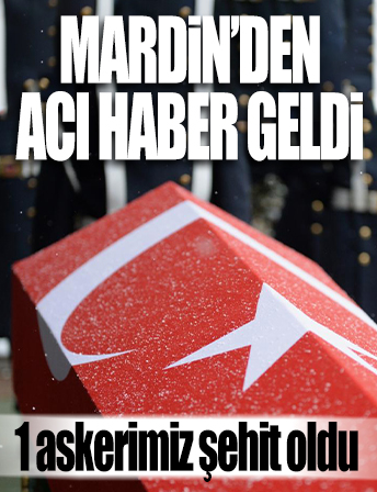 Mardin'de PKK'lı teröristlerle çıkan çatışmada 1 askerimiz şehit oldu