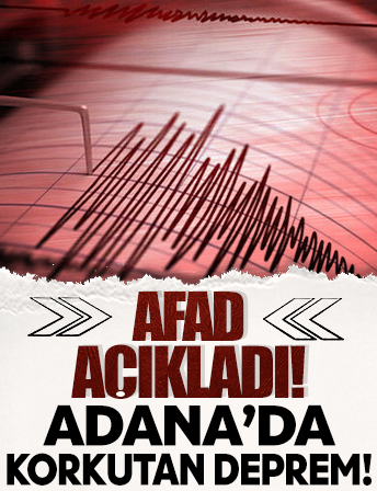 Adana'da 4.3 büyüklüğünde deprem