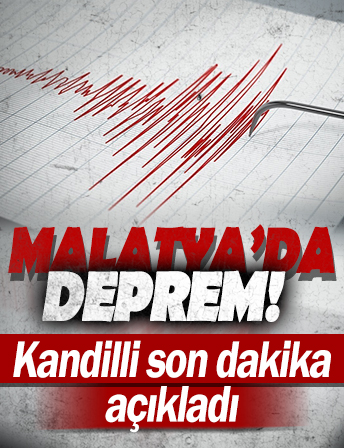 Malatya'da 4.3 şiddetinde deprem!