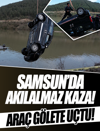 Samsun'da araç gölete uçtu: 2 ölü