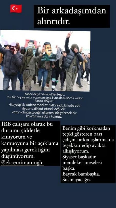 Nevruz gösterilerinde Öcalan’ın posterinin açılmasını eleştiren İBB çalışanları işten atıldı