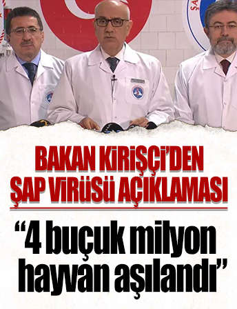 Tarım ve Orman Bakanlığı şap virüsüne karşı harekete geçti! Bakan Vahit Kirişci: 4 buçuk milyon hayvan aşılandı
