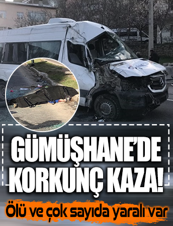 Gümüşhane’de korkunç kaza: 1 ölü, 7 yaralı