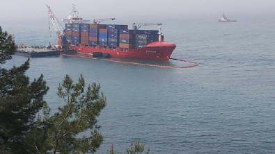 Kastamonu'da karaya oturan gemi için çalışma devam ediyor