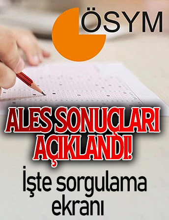 ALES sonuçları açıklandı