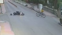 Motosikletli Genç, Bisikletli Çocuga Çarpmamak Için Kendini Feda Etti