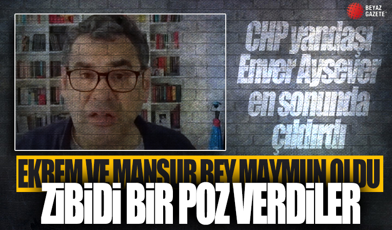 CHP yandaşı Enver Aysever çıldırdı: Ekrem ve Mansur Bey maymun oldu zibidi bir poz verdiler
