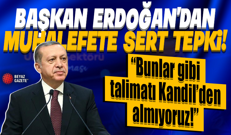 Başkan Erdoğan'dan muhalefete tepki! 