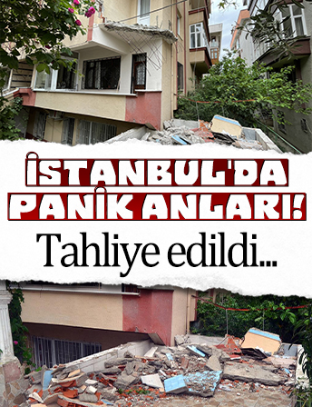 Avcılar'da balkonu çöken bina tahliye edildi