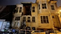 İSTANBUL - İstanbul Fatih'te tarihi bina kısmen çöktü