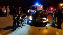 Edirne'de Otomobille Çarpisan Motosikletteki Iki Kisi Yaralandi Haberi