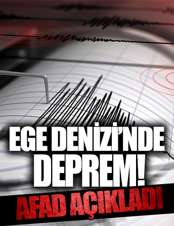 Ege Denizi'nde 4,5 büyüklüğünde deprem