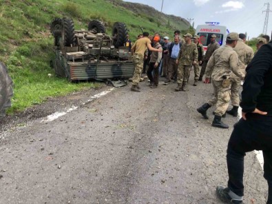 Ardahan'da Askeri Araç Devrildi Açiklamasi 4 Yarali