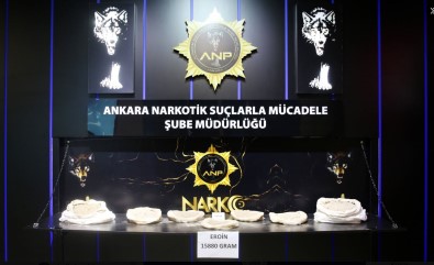 Ankara'da 15 Kiloyu Askin Eroin Ele Geçirildi
