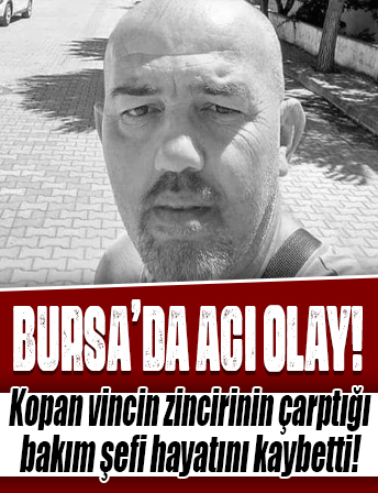 Bursa'da acı olay: Salça fabrikasında kopan vincin zincirinin çarptığı bakım şefi, öldü