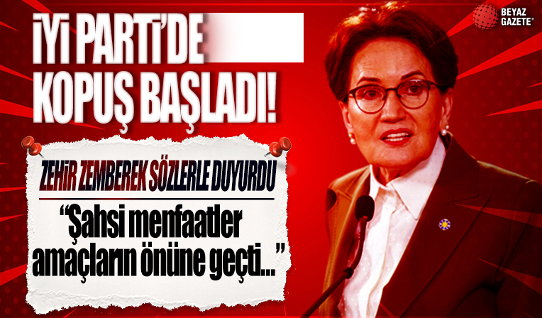 İYİ Parti'de kopuşlar başladı! Çok sert sözlerle istifa etti: Şahsi menfaatler amaçların önüne geçti...