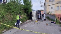 TRABZON HABERLERİ - Trabzon'da otobüs şarampole yuvarlandı