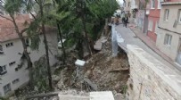 İSTİNAT DUVARI - Beyoğlu'nda istinat duvarı okulun bahçesine çöktü! 3 bina boşaltılarak mühürlendi
