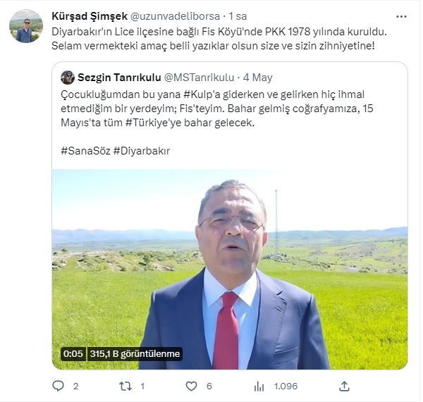Sezgin Tanrıkulu'ndan PKK'nın kurulduğu köye ziyaret: 'Kimlere selam gönderdiği çok açık'