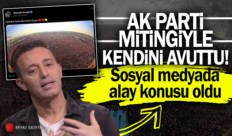 CHP miting alanını dolduramadı: CHP yandaşı şarkıcı Mustafa Sandal AK Parti'nin miting fotoğraflarıyla kendisini avuttu