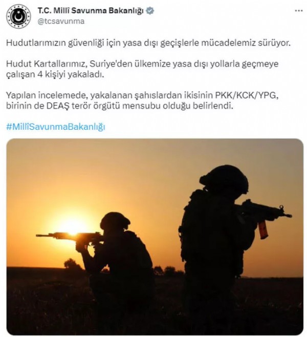 MSB duyurdu: Sınırda yakalandılar!