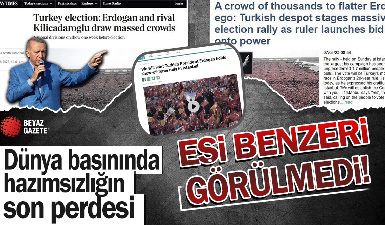 Dünya Başkan Erdoğan'ın dev mitingini konuştu: 'Eşi benzeri görülmedi'