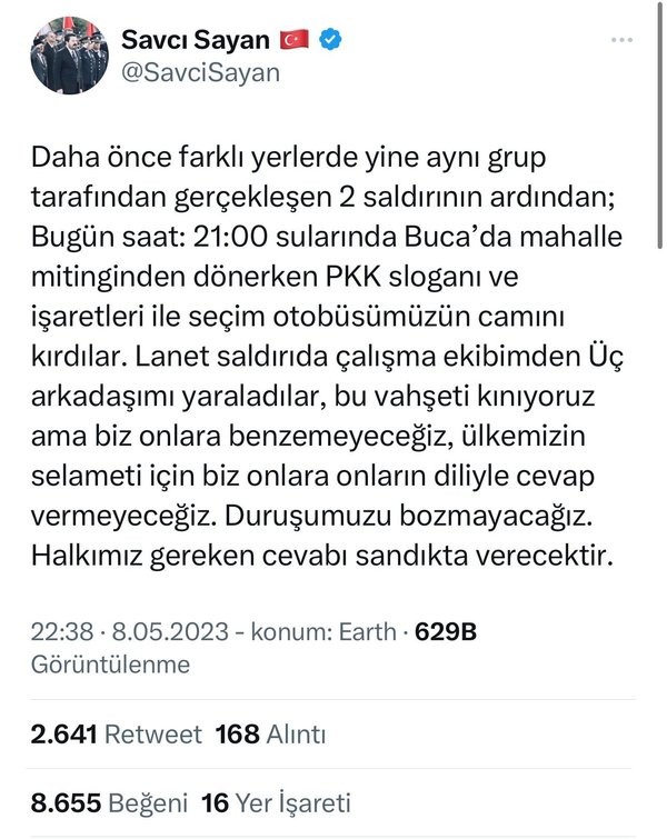 AK Parti seçim otobüsüne saldırı: PKK sloganları attılar Başkan Erdoğan'a hakaret ettiler!
