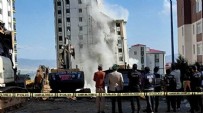 Kahramanmaraş'ta korku dolu anlar: Hasarlı bina sağlam binanın üzerine devrildi