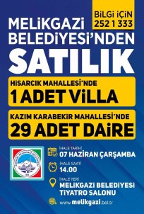 Melikgazi; 29 Daire Ve 1 Adet Villa Için Satisa Çikiyor